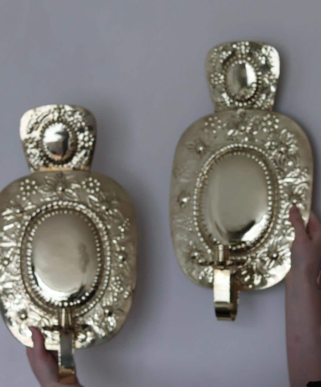 Pair Of Mid Century Swedish Brass Sconces