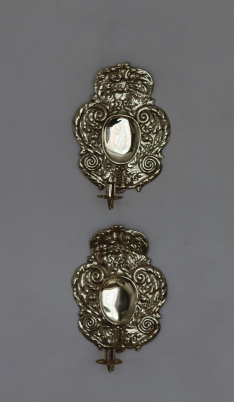 Pair Of Mid Century Swedish Brass Sconces