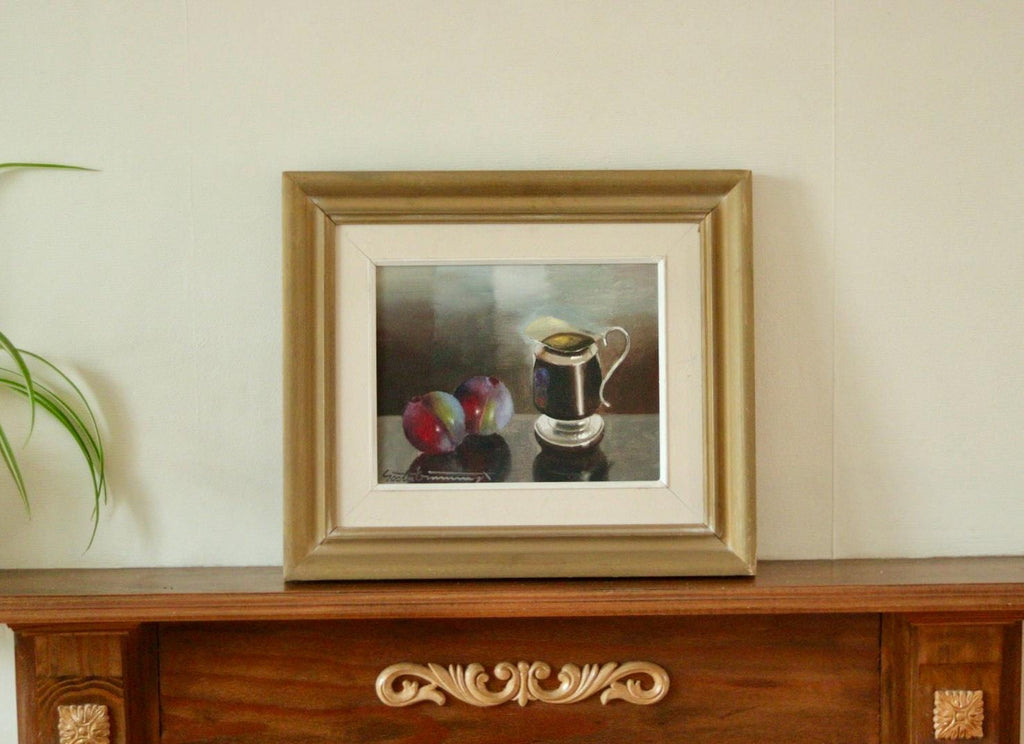 "Still Life with Plums and Jug"by Gösta Emming