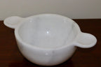 Gabriella – White Natural Marble Bowl with handles  | L 32cm W 20cm H 10cm