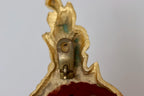 Pair of Vintage Brass Sconces with Mirror