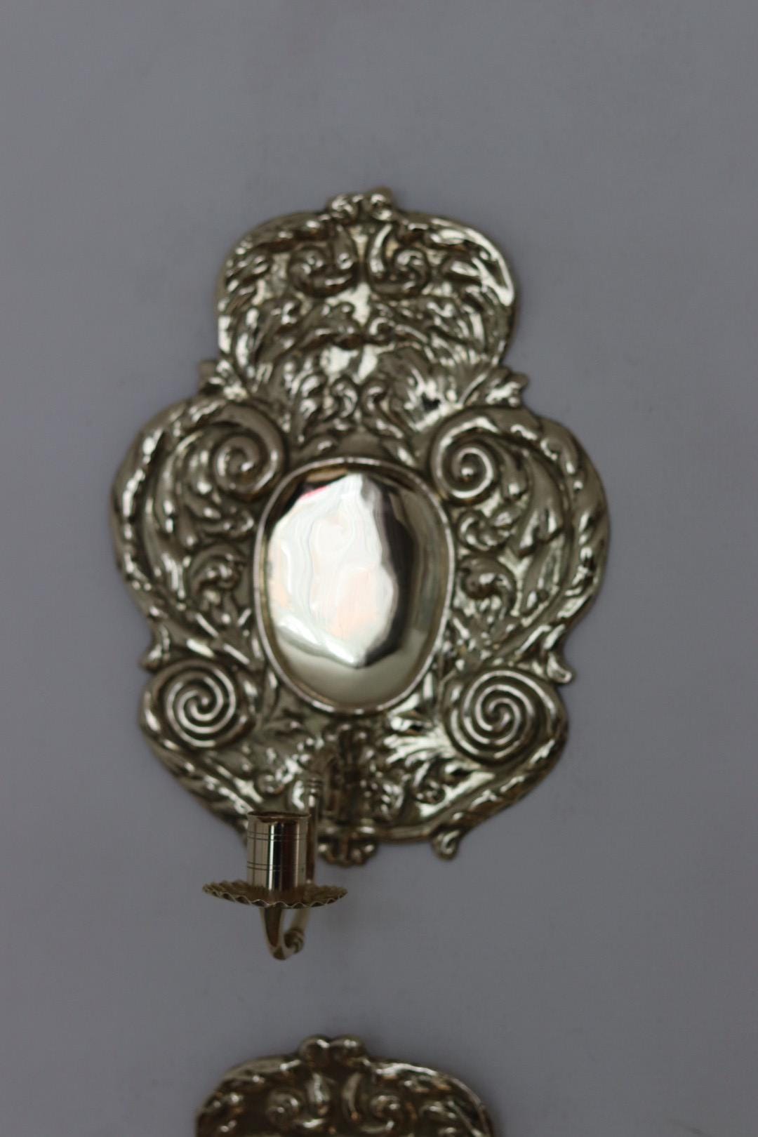 Pair Of Mid Century Swedish Brass Sconces