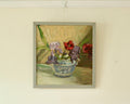 Original Swedish Floral Still Life Oil on Panel Painting