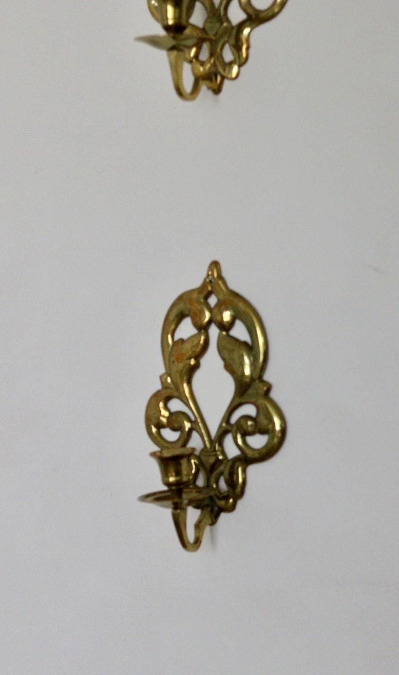 Pair Of Mid Century Swedish Brass Sconces