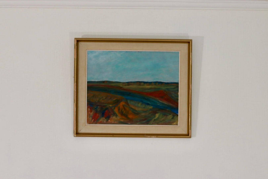 Original Mid Century Swedish Oil on Panel – “Bold Landscape”