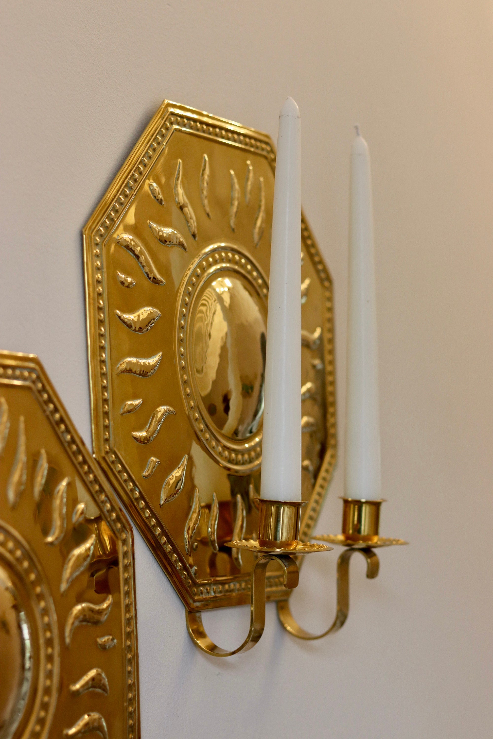 Pair of Mid-Century Brass Swedish Sconces by Torbjörn Tested