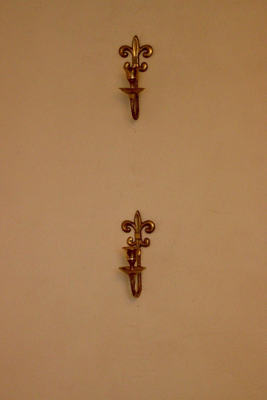 A Pair of Vintage Brass Sconces