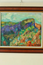 Original European Vintage Oil on Canvas – “Vivid Landscape”