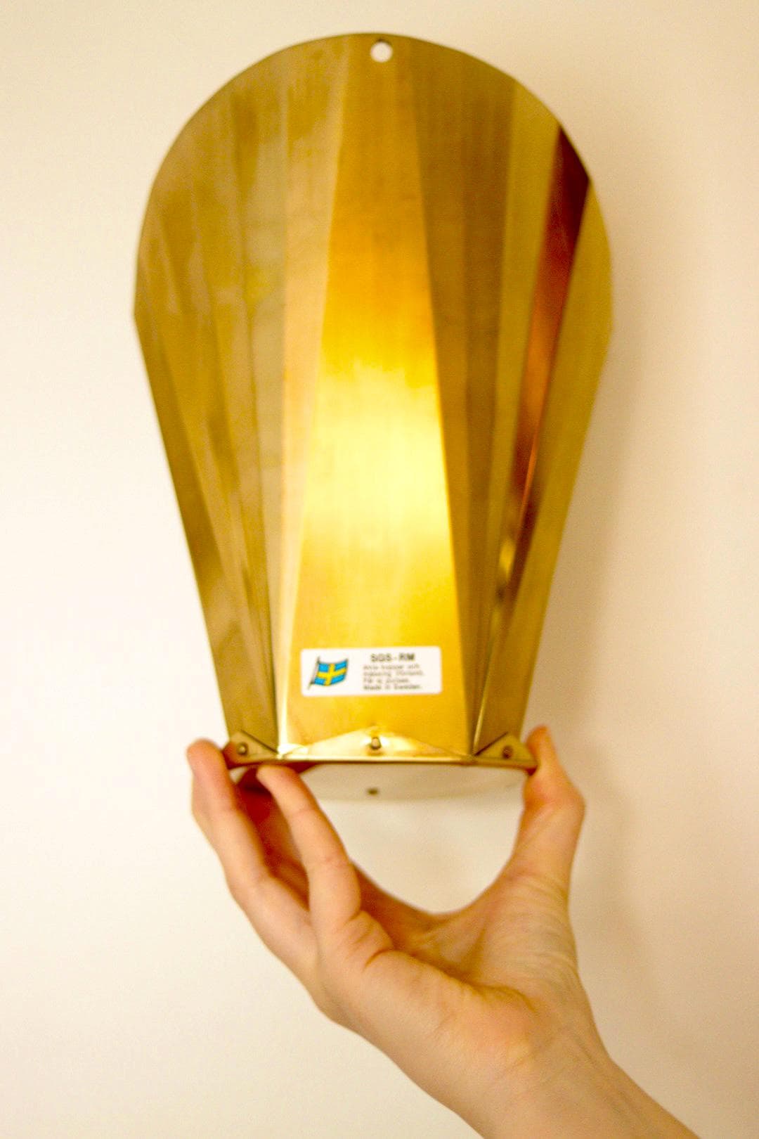 Pair Of Vintage Swedish Brass Sconces