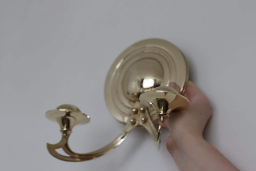 Pair Of Mid Century Swedish Brass Sconces