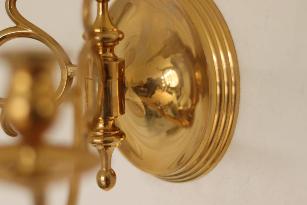 SINGLE Mid Century Swedish Brass Sconce by Skultuna