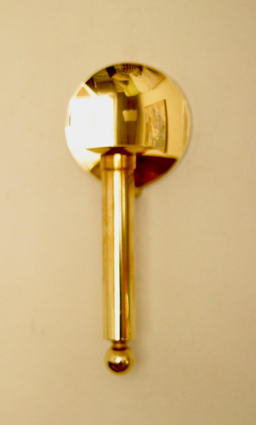 Vintage Swedish Brass Sconce by Gusum