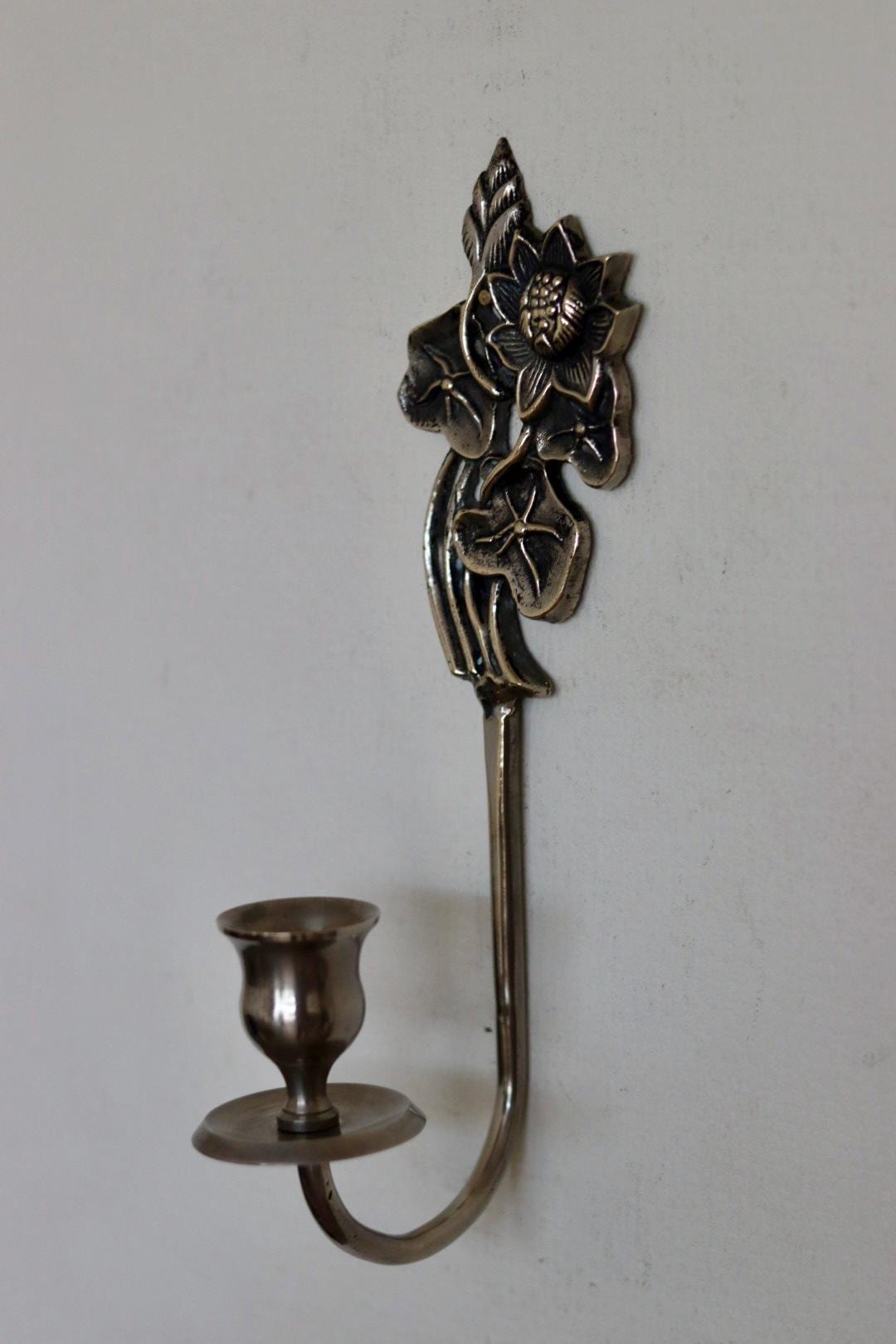 Pair of Mid‑Century Swedish pewter sconces