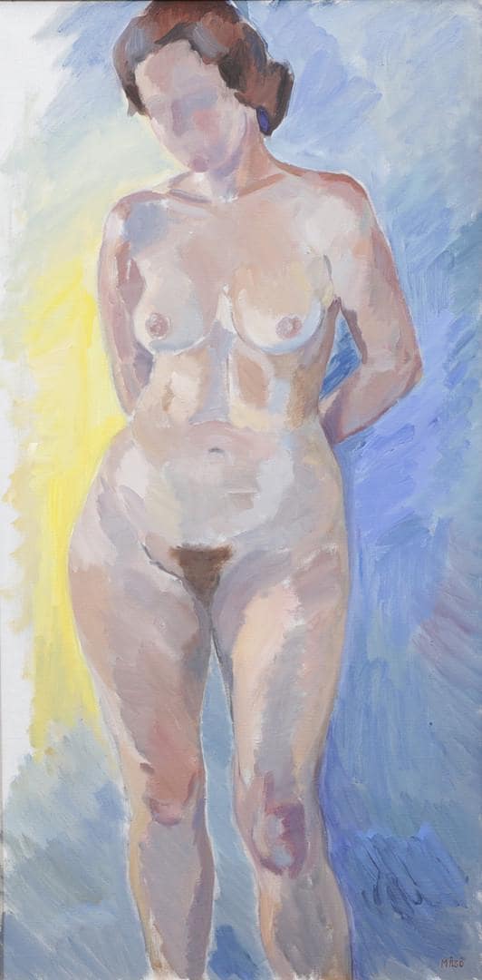 Model Against Blue by Knut Måsö