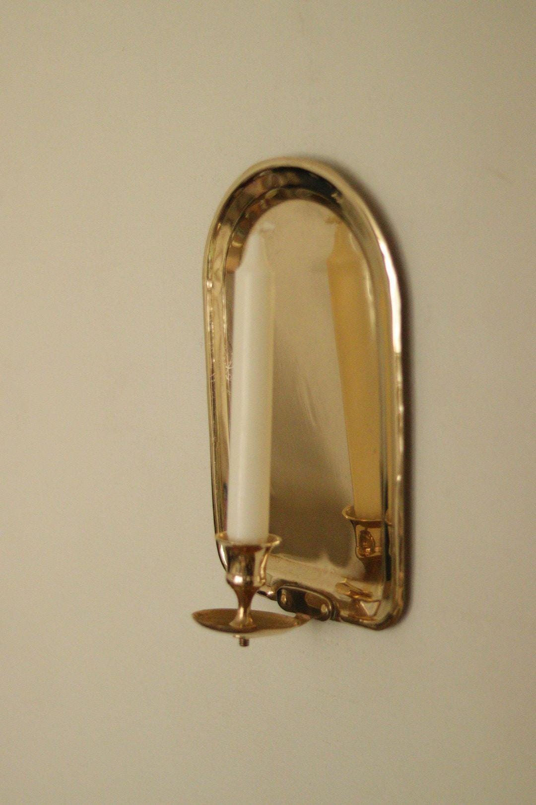 SINGLE Mid Century Swedish Brass Sconce