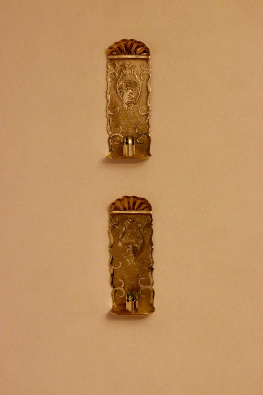 A Pair of Mid Century Swedish Brass Sconces