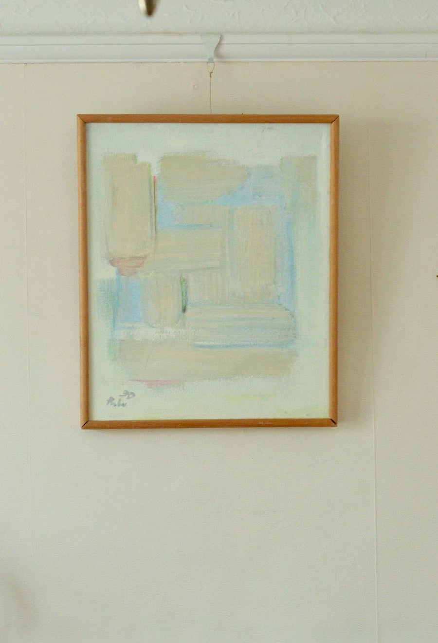 Mid-Century Original Swedish Oil on Canvas "Virginia" by Pabu