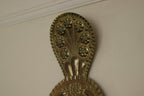 X-Large Mid-Century Swedish Brass Baroque Sconce with Double Arm Design