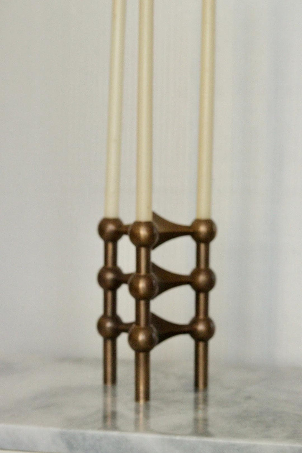 Trio of Vintage Brass Candle Holder by Stoff Nagel