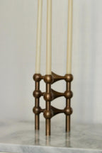 Trio of Vintage Brass Candle Holder by Stoff Nagel