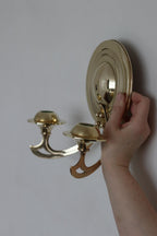 Pair Of Mid Century Swedish Brass Sconces