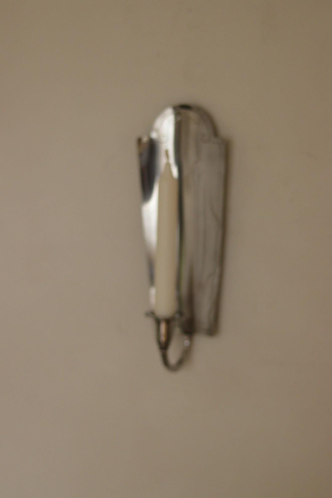 Pair of Mid Century Swedish Pewter Sconces by Svenskt Tenn