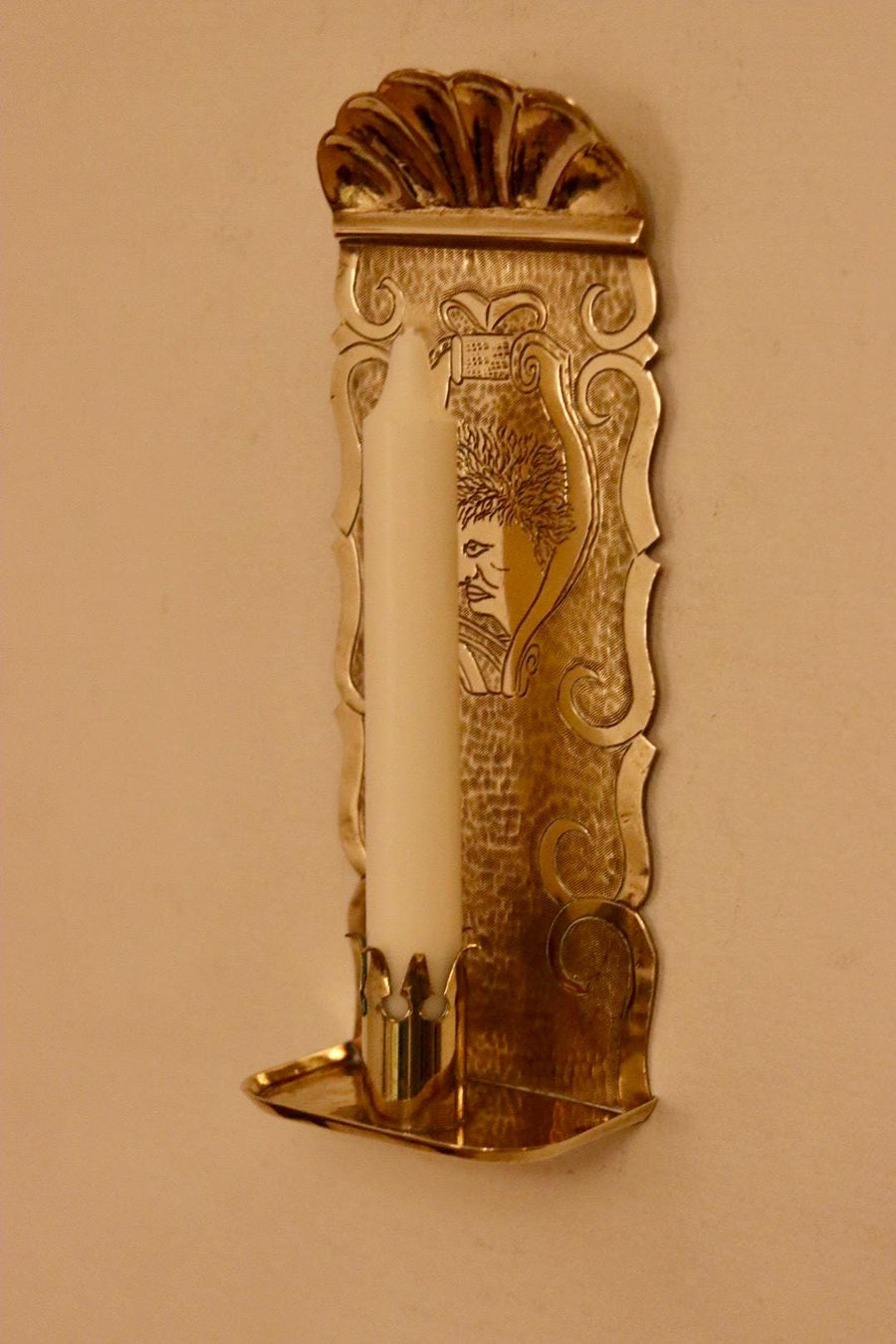 A Pair of Mid Century Swedish Brass Sconces