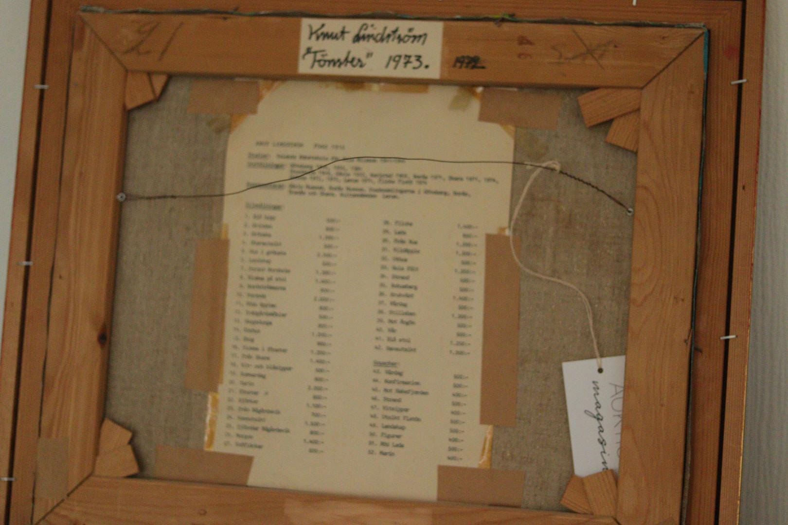 “Fönster” (Window), 1973 – Knut Lindström