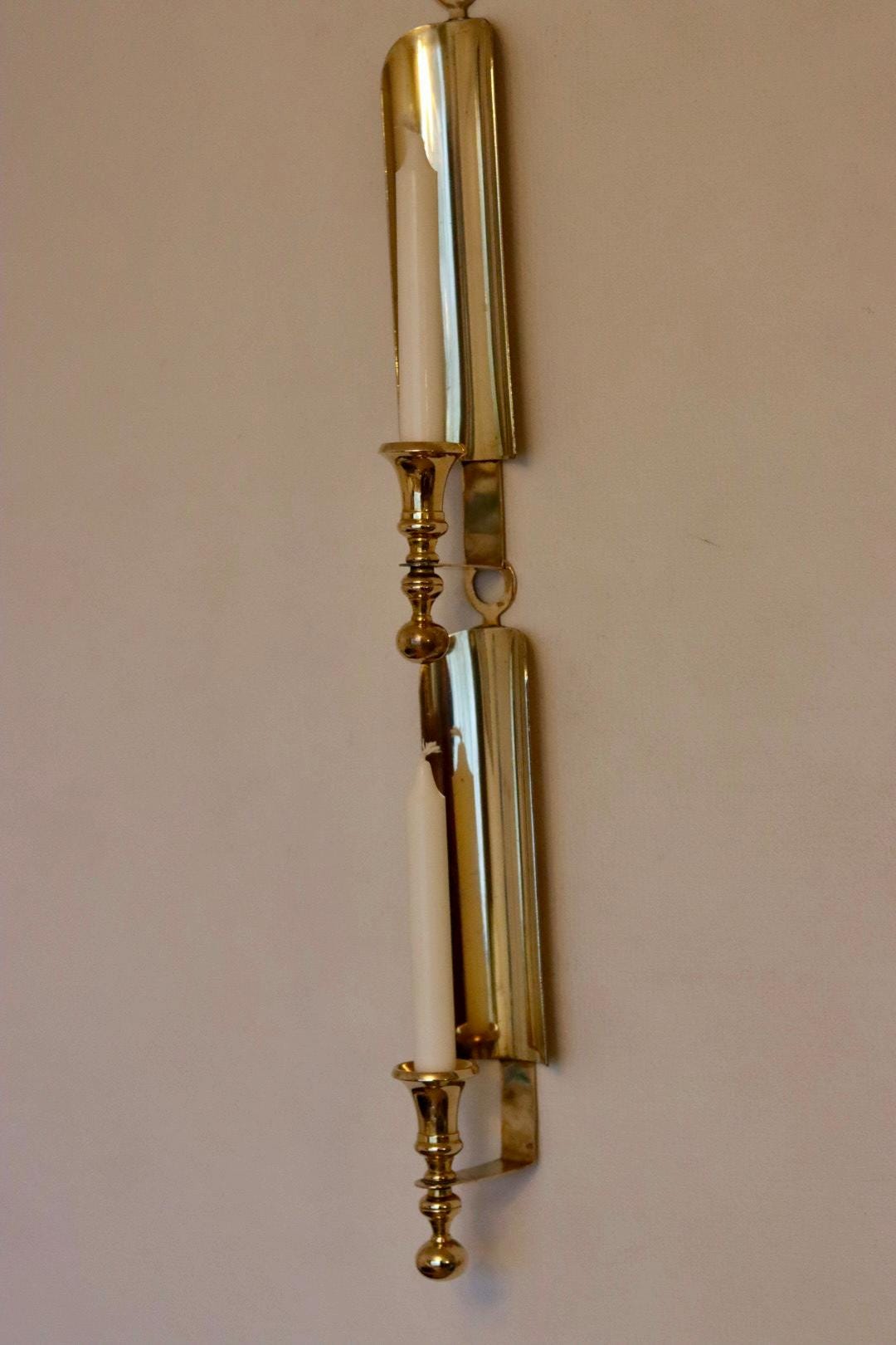 Pair of Mid-Century Swedish Brass Sconces
