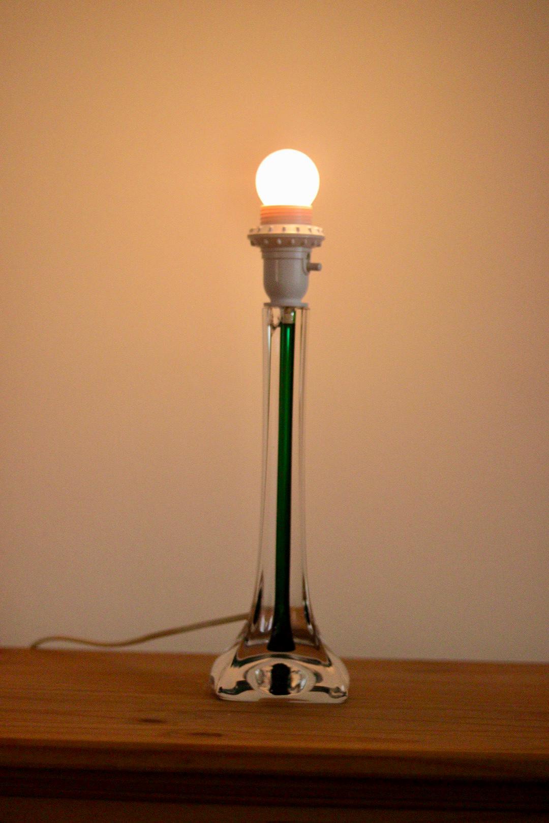 Vintage Glass table lamp by Hannelore Dreutler, Studio Åhus, Sweden, 1990's