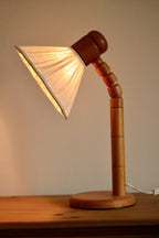 Vintage Pine Table Lamp by Solbackens Svarveri, Sweden, 1970s