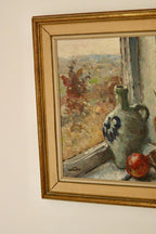 Original Swedish Oil On Canvas  “Still Life with Pot Plant”