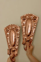 Pair Of Mid Century Swedish Copper Sconces