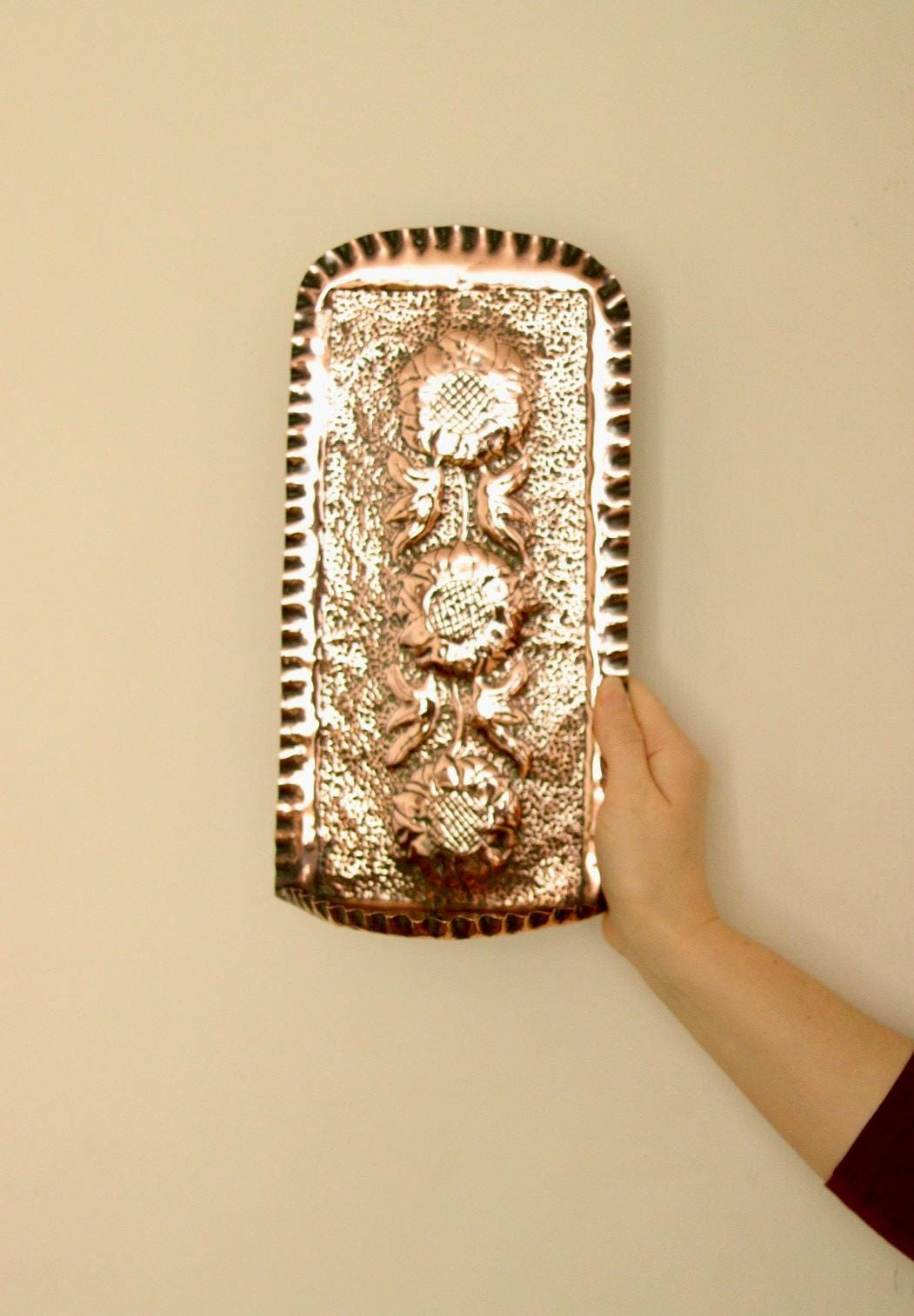 SINGLE Mid Century Swedish Copper Sconce