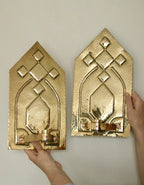 Pair Of Mid Century Swedish Brass Sconces