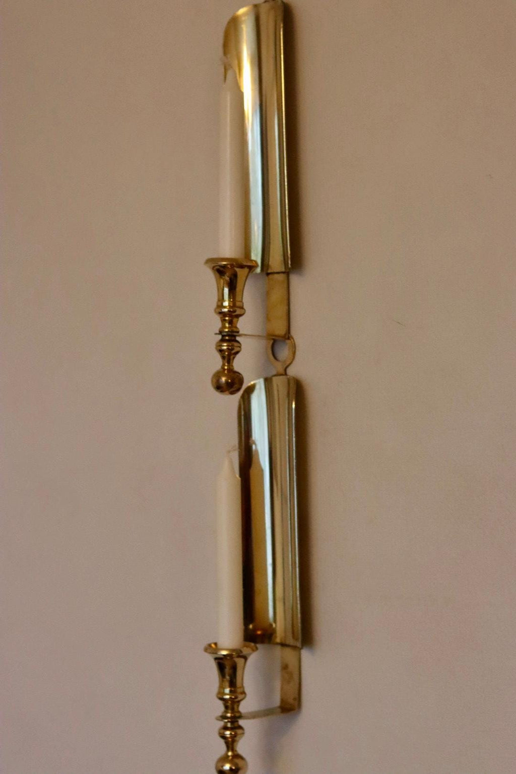 Pair of Mid-Century Swedish Brass Sconces