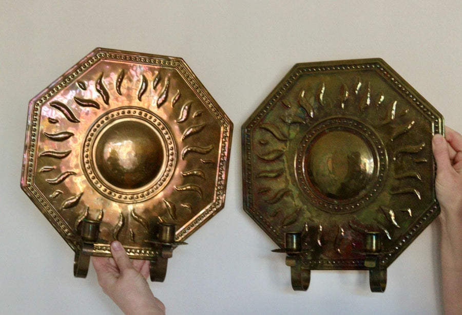 Pair of Mid-Century Brass Swedish Sconces by Torbjörn Tested