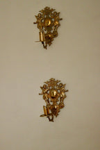 Pair Of Large Mid Century Swedish Brass Sconces