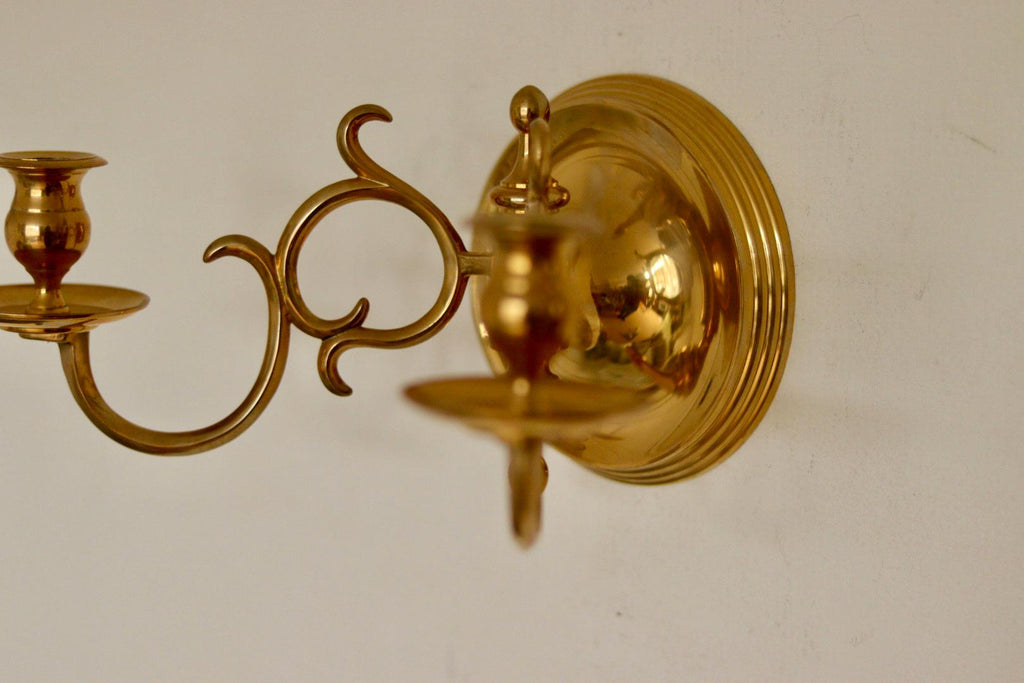 SINGLE Mid Century Swedish Brass Sconce by Skultuna