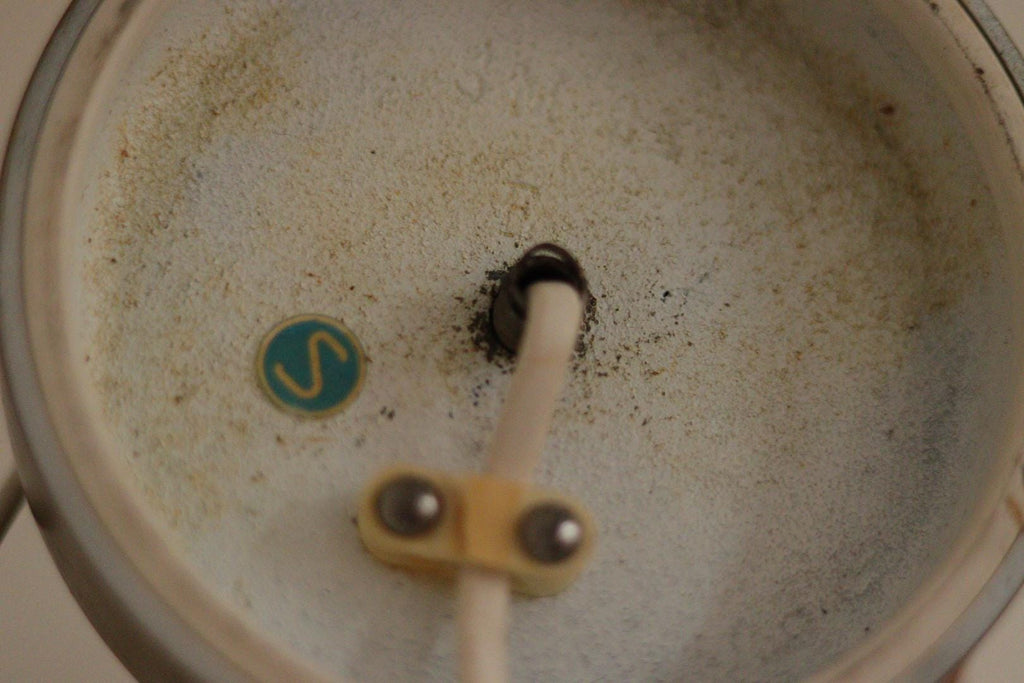 Tall Swedish Brass Bobbin lamps by Bergboms