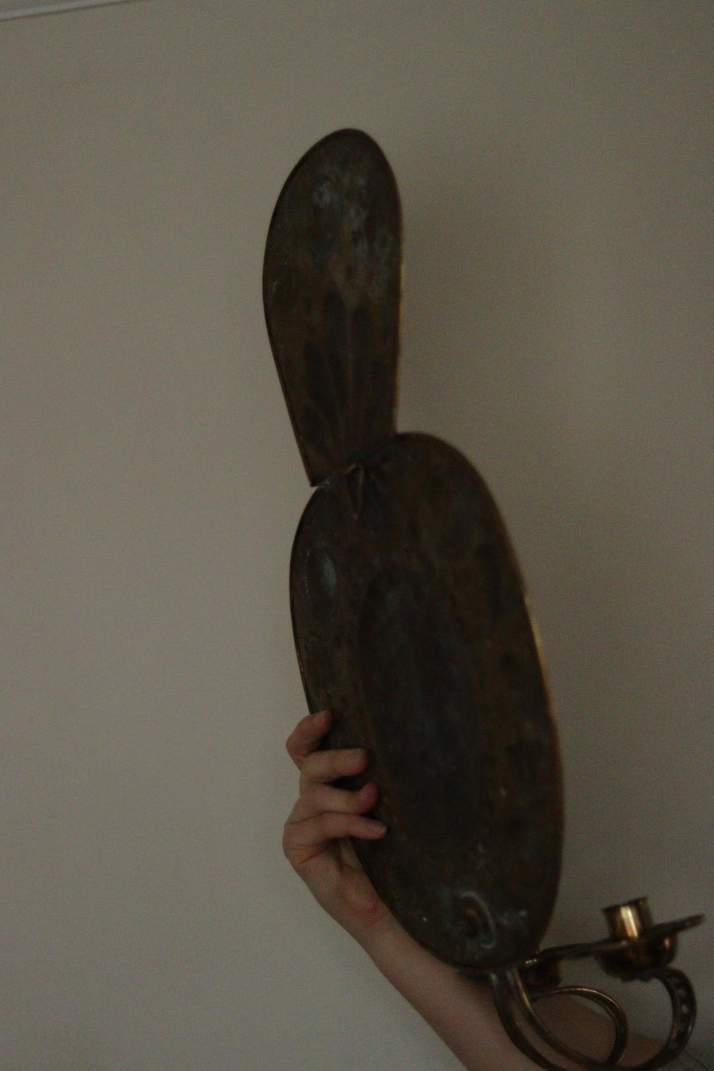 Pair of Large  Mid Century Swedish  Brass Baroque Sconces with double arm Design