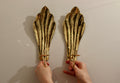 Pair of Mid-Century Swedish Brass Sconces by Firma Lars Holmstrom Arvika