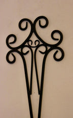 Pair of vintage black metal sconces