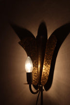 Pair of Swedish Mid-century Brass Electric Sconces