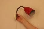 Vintage Red Wall Sconce, Swedish