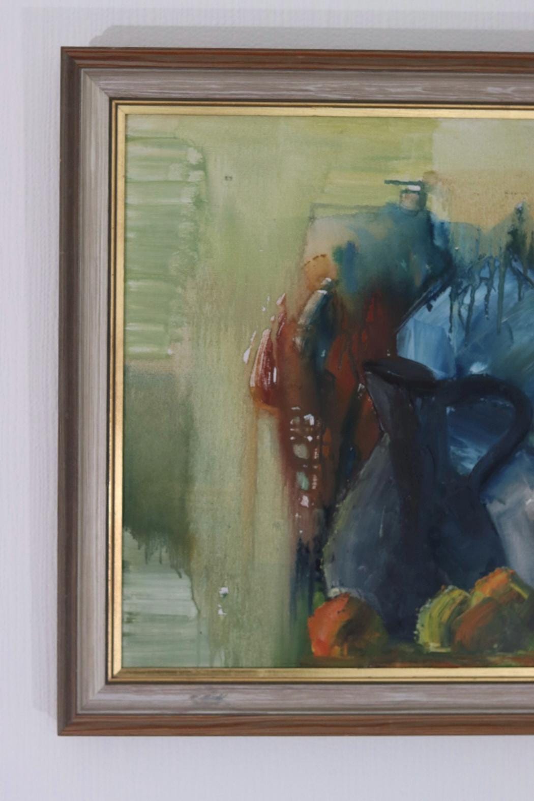 Original Swedish Oil on Canvas – “Vibrant Still Life”