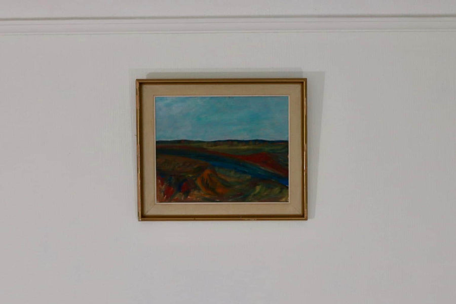 Original Mid Century Swedish Oil on Panel – “Bold Landscape”