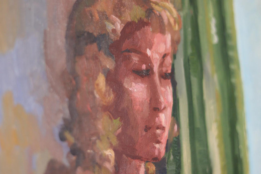 “Woman with Flowers” by Bendt Lauritzen