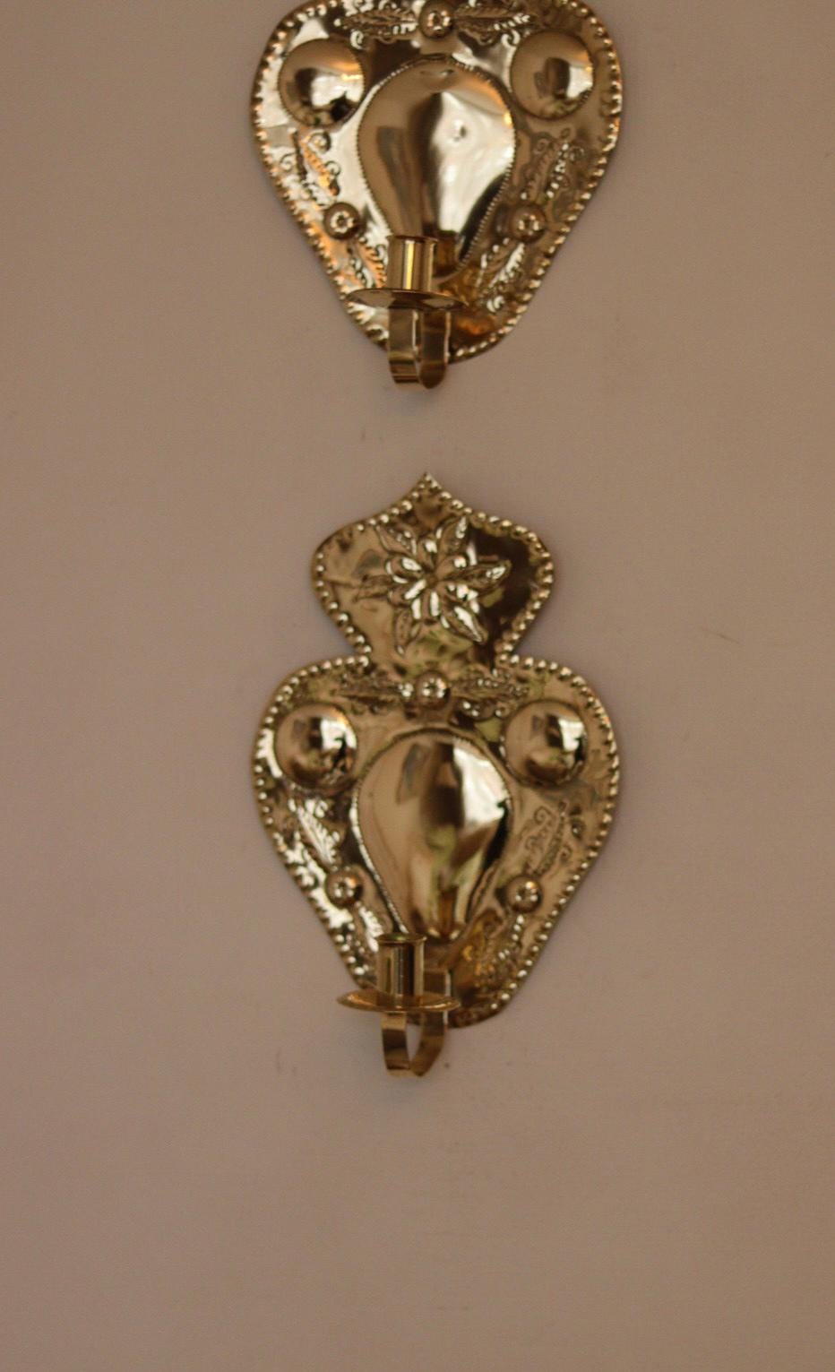 Pair of Mid-Century Swedish Brass Sconces