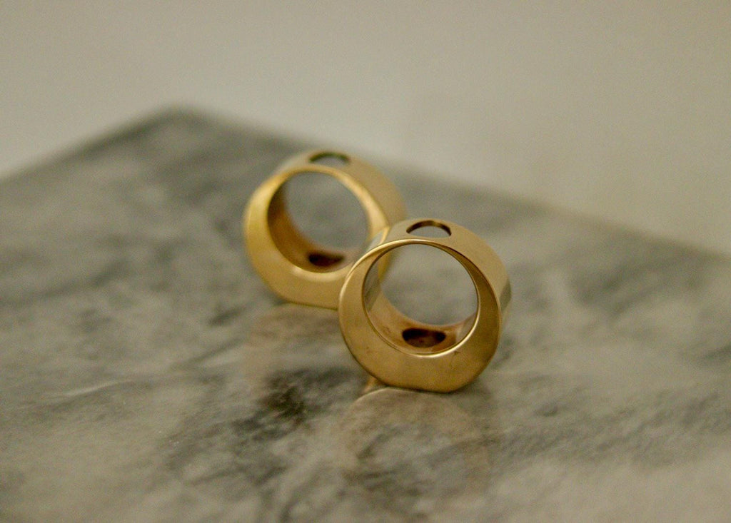 Pair of Mid-Century Swedish Brass Candle Holders by ARTHUR PE, Kolbäck